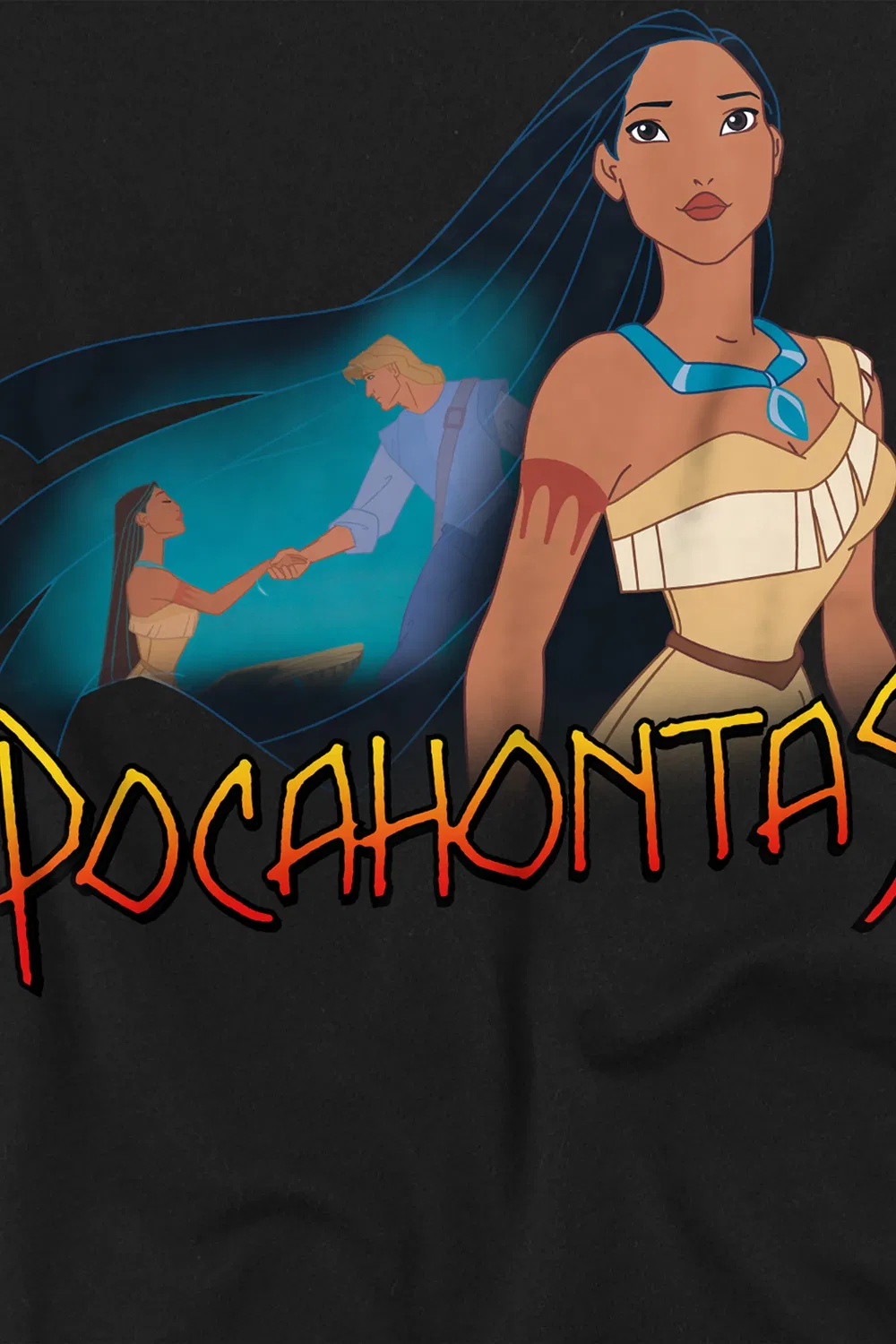 Детский свитшот с принтом Pocahontas Disney, черный — фото 2