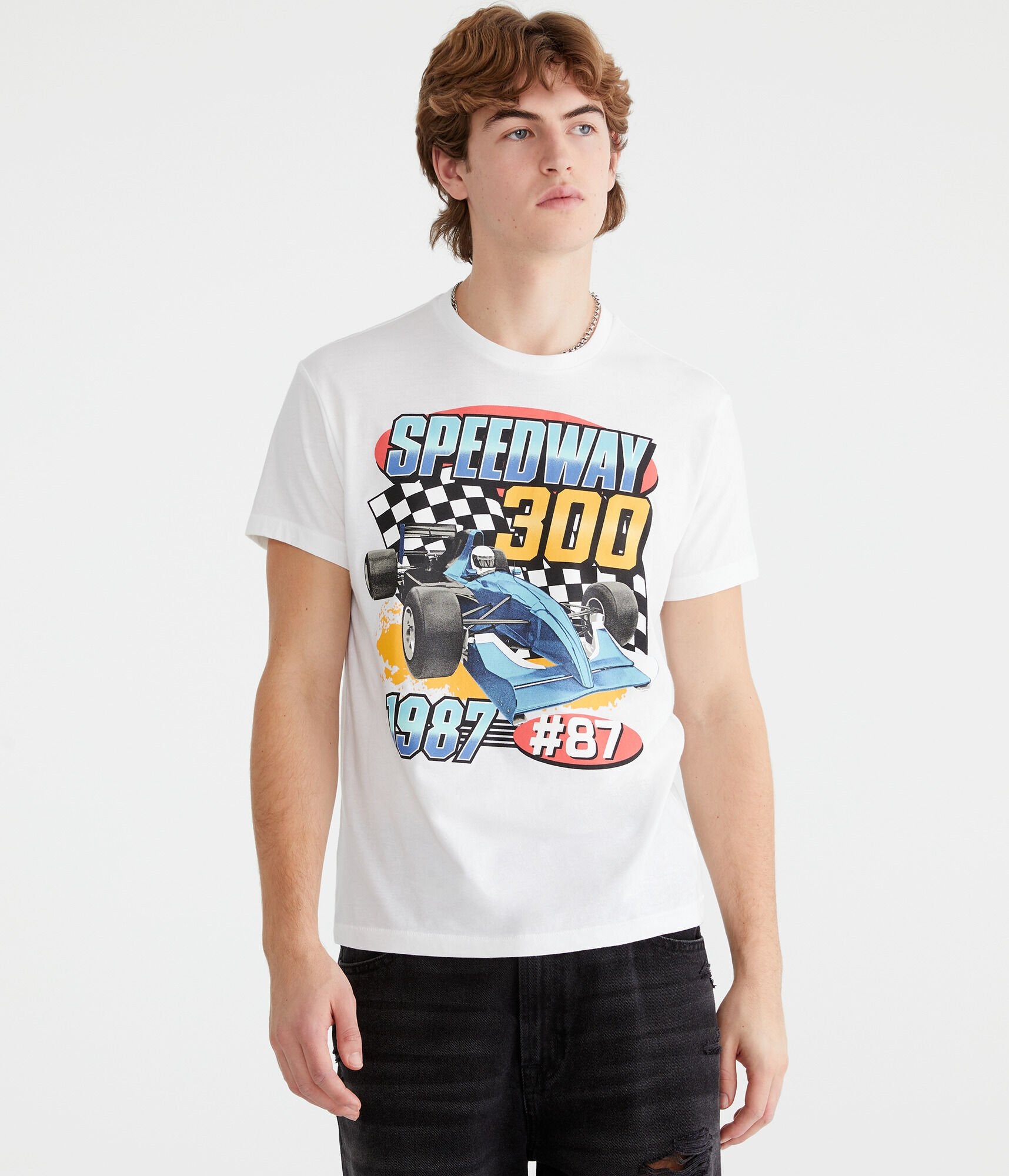 

Футболка Aeropostale Speedway 300 с графикой, цвет bleach