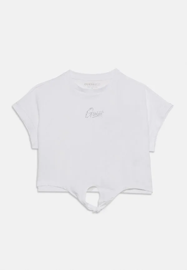 Детская футболка с принтом в виде узла Guess, Pure White — фото 3