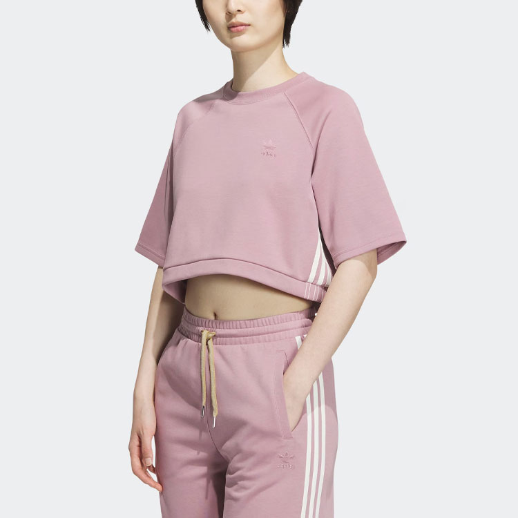 Футболка с рукавом реглан женская Magical Purple Pink Adidas Originals — фото 3