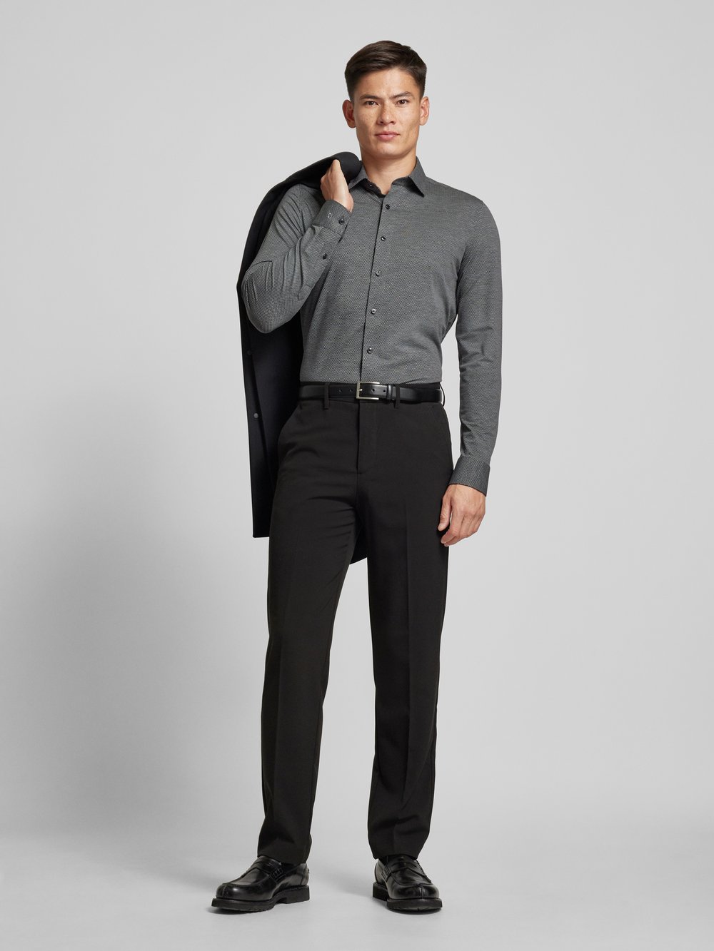 

Рубашка делового покроя Modern Fit с планкой на пуговицах OLYMP, антрацит