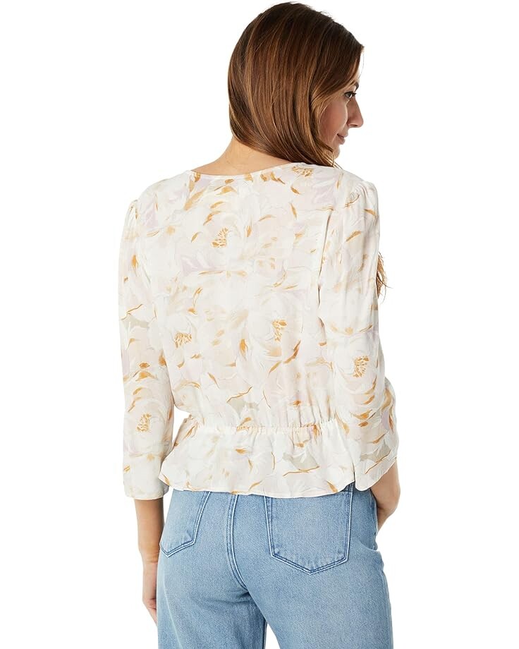 

Топ Saltwater Luxe Marcela Recycled 3/4 Sleeve Top, цвет Vanilla