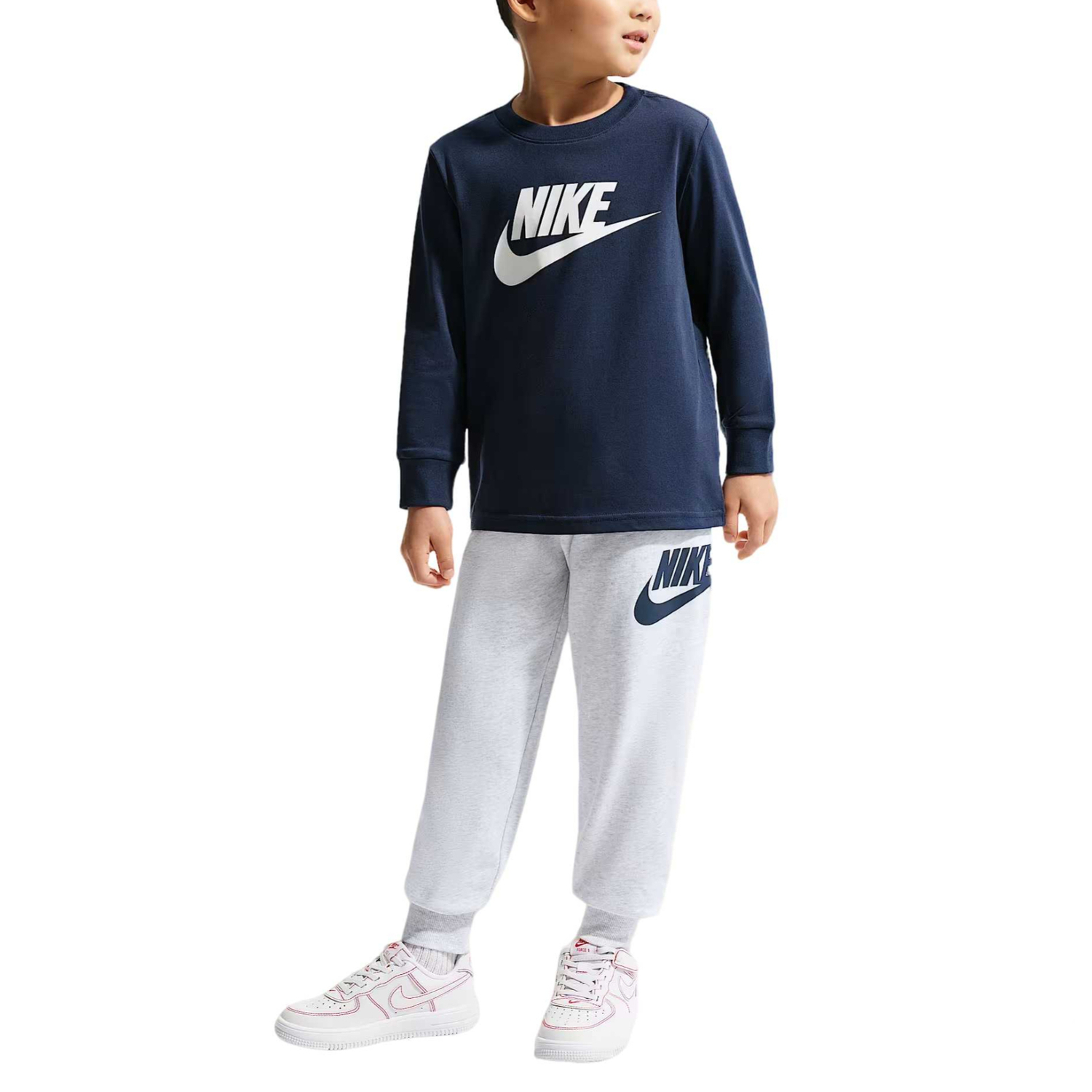 

Повседневный спортивный комплект для детей 2 шт Nike, birch heather/deep sea синий/белый