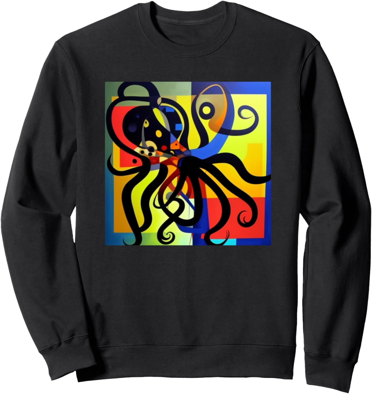 

Мотив силуэта осьминога, красочные щупальца кальмара, толстовка с изображением осьминога Octopus Squid Art + Men Women Kids Boys Girls Gift, черный