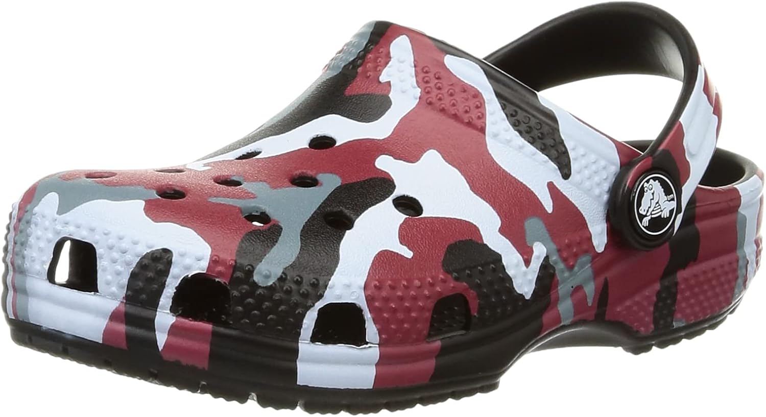 

Детские классические камуфляжные сабо Crocs, черный/красный
