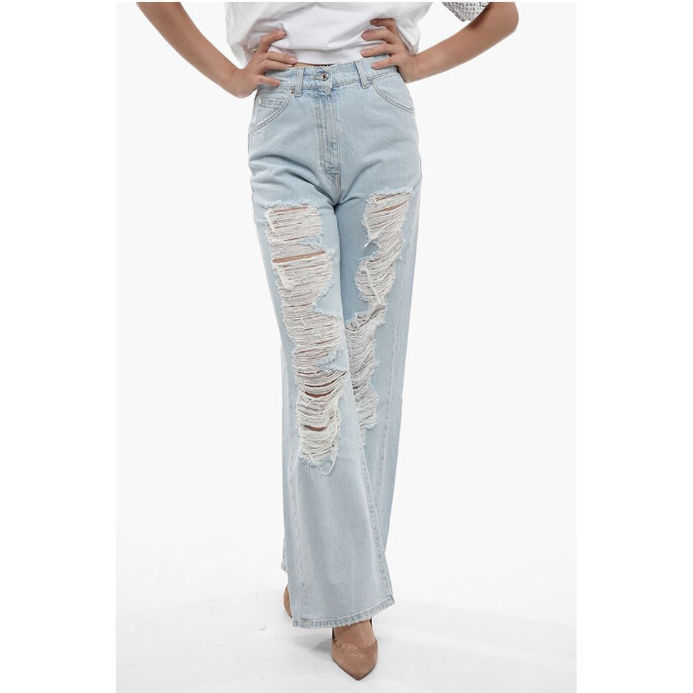 

Джинсы светло-голубого хлопка Деним Msgm, Light Blue
