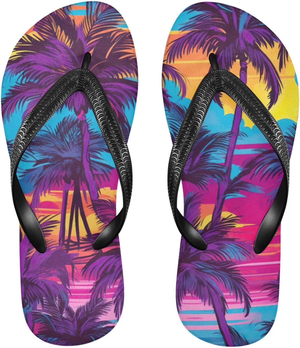 

Тропические пальмовые шлепанцы, пляжные летние повседневные сандалии для женщин и мужчин, тапочки для душа, размер XS Kfbe, Palm