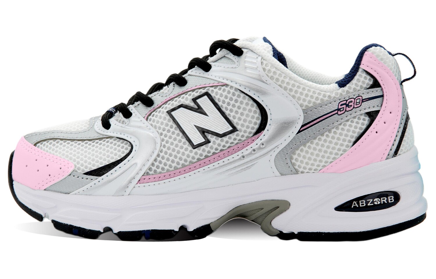 

Кроссовки NB 530 унисекс с низким верхом, белый/серебряный/розовый New Balance