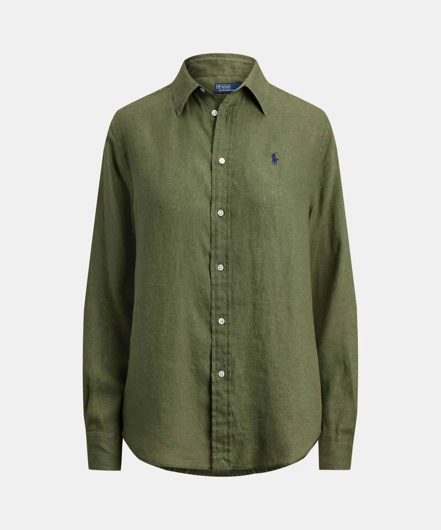 Классическая льняная рубашка Polo Ralph Lauren, 300 Green — фото 2