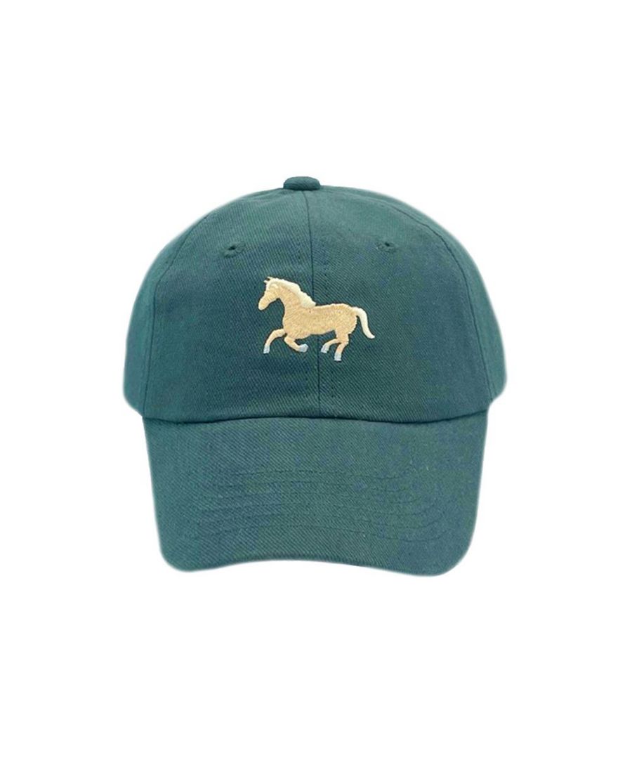 

Бейсболка с изображением лошади для мальчиков, темно-зеленого цвета Bits & Bows, Dark green