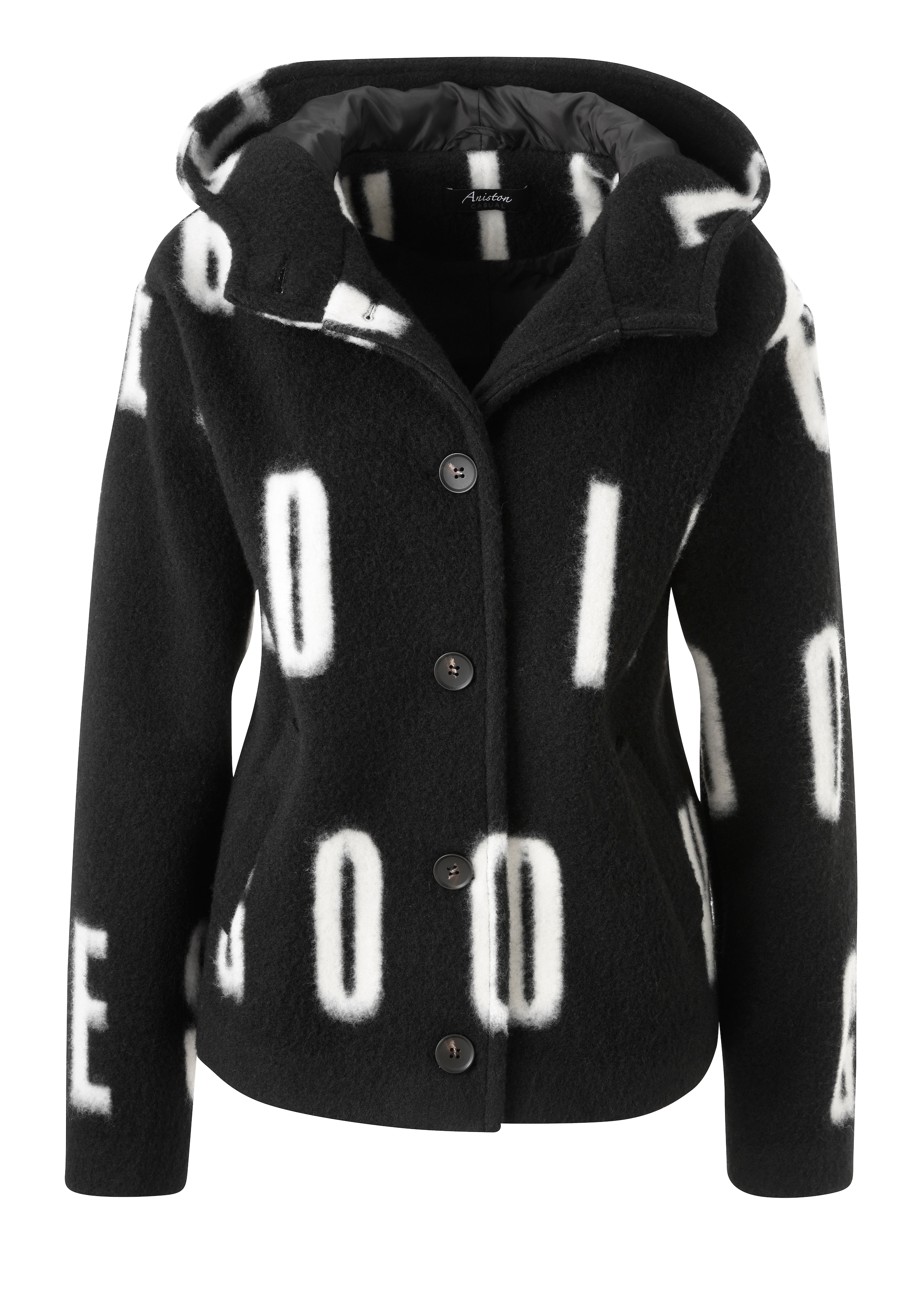 

Aniston CASUAL Флисовая куртка в черном цвете