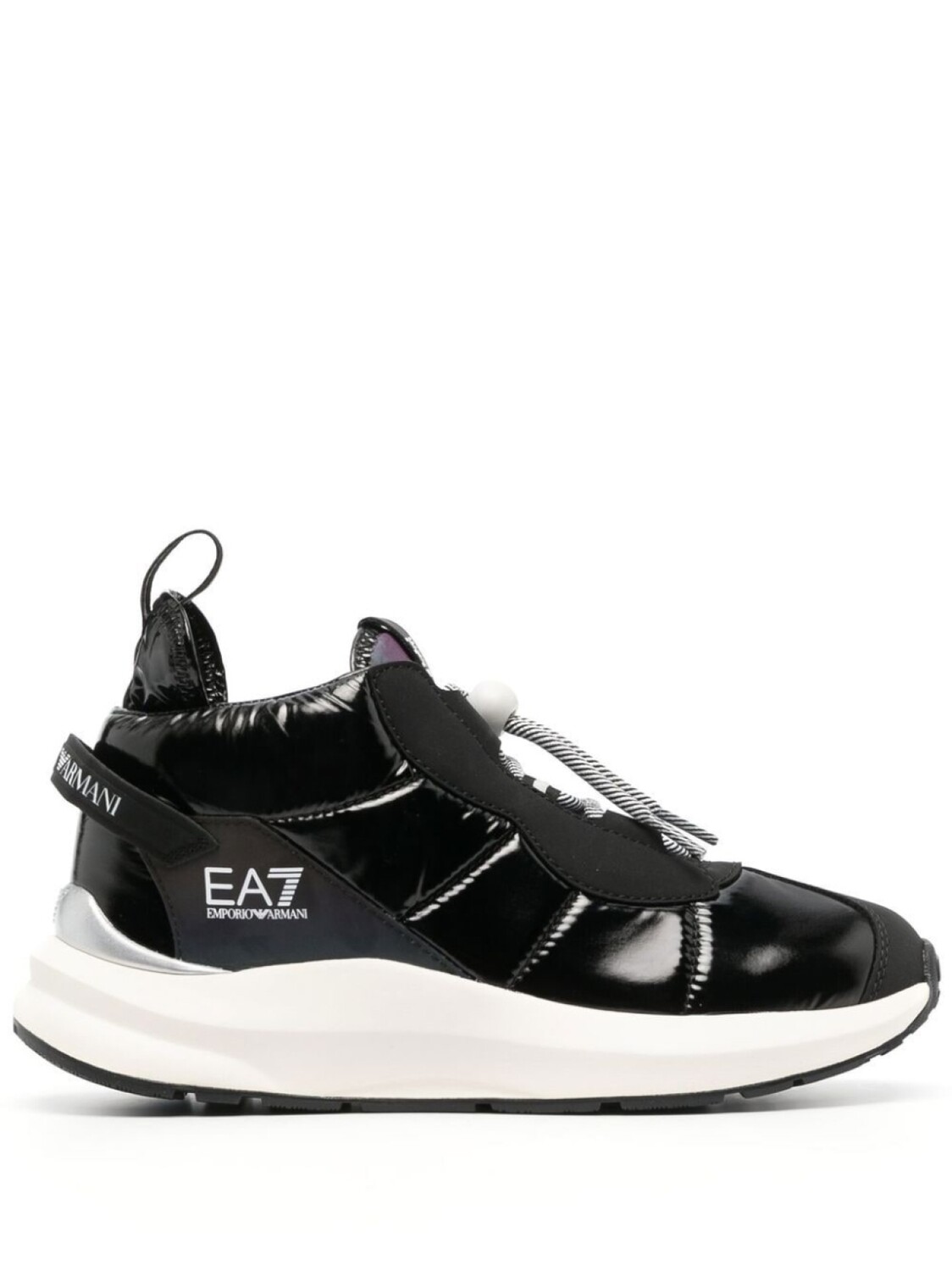 Ea7 Emporio Armani кроссовки с дутыми вставками, черный