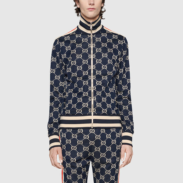 Куртка Gucci GG Jacquard Cotton, синий — фото 4
