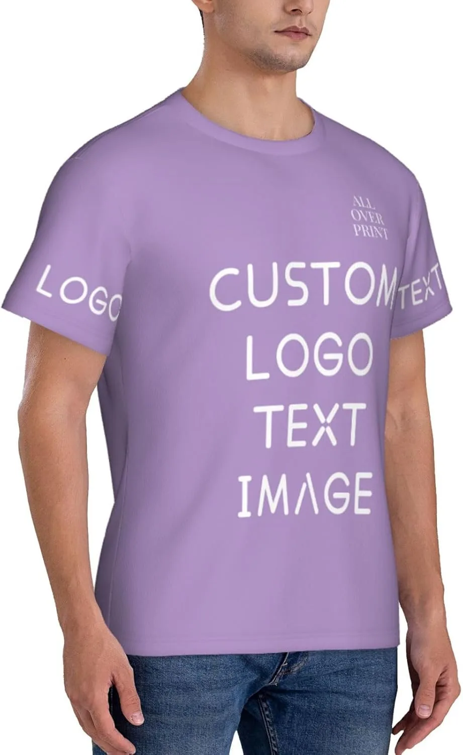 Футболка с полной запечаткой Custom T Shirts с логотипом — фото 4