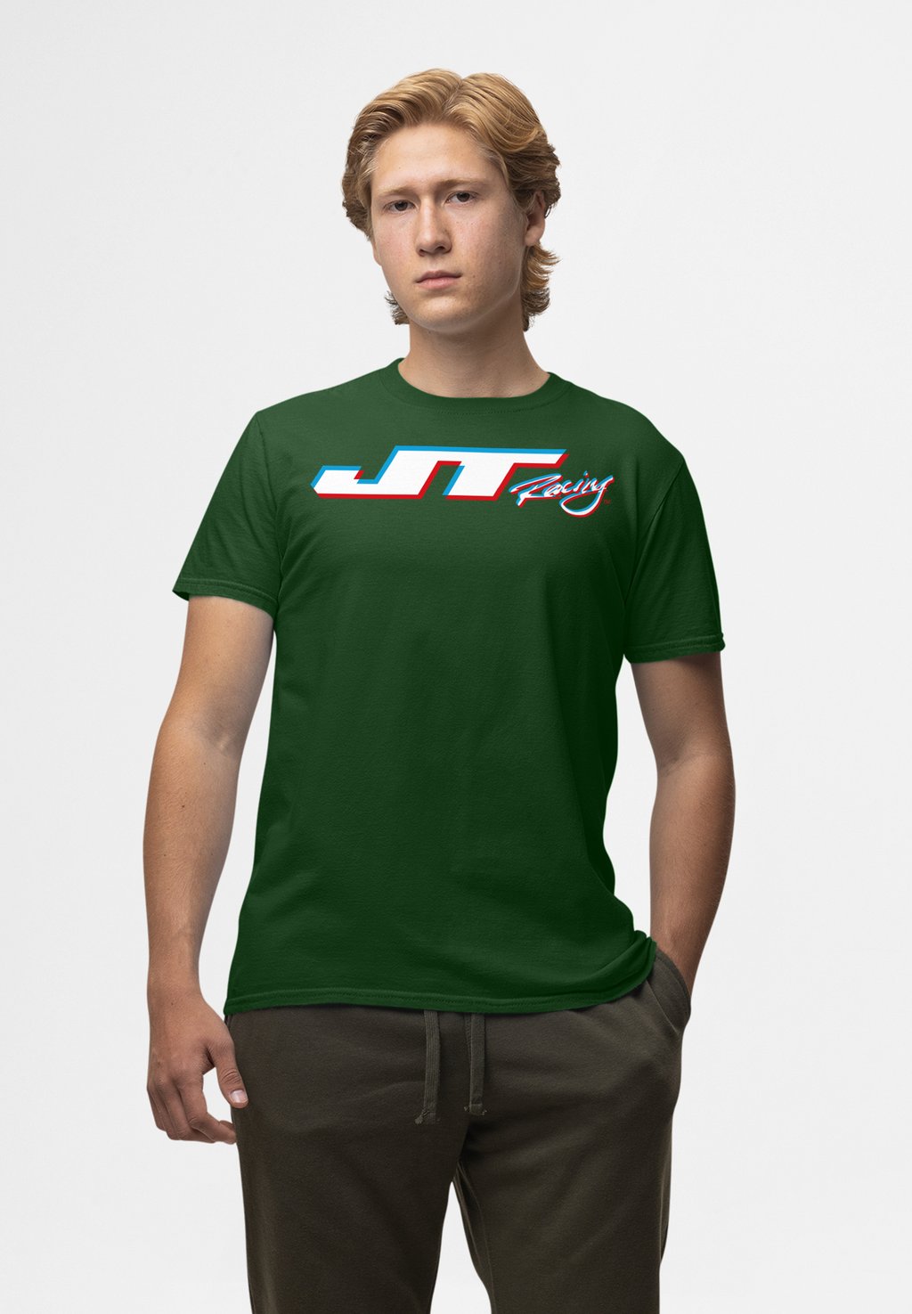 

Футболка с принтом JT RACING 3D LOGO Henry Tiger, темно-зеленый