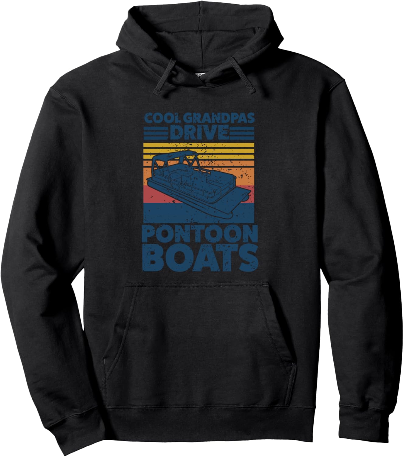 

Крутая толстовка с изображением понтонной лодки Grandpa's Drive Pontooning Boats Gift Idea, черный