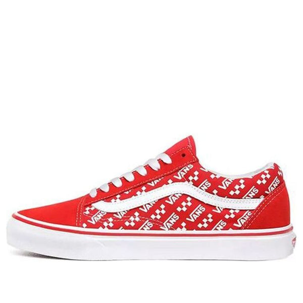 

Кроссовки old skool 'logo repeat - racing red' Vans, белый