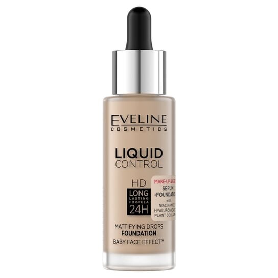 

Тональный крем для лица с капельницей 035 Natural Beige, 32 мл Eveline, Liquid Control HD Long Lasting Formula 24H, Eveline Cosmetics