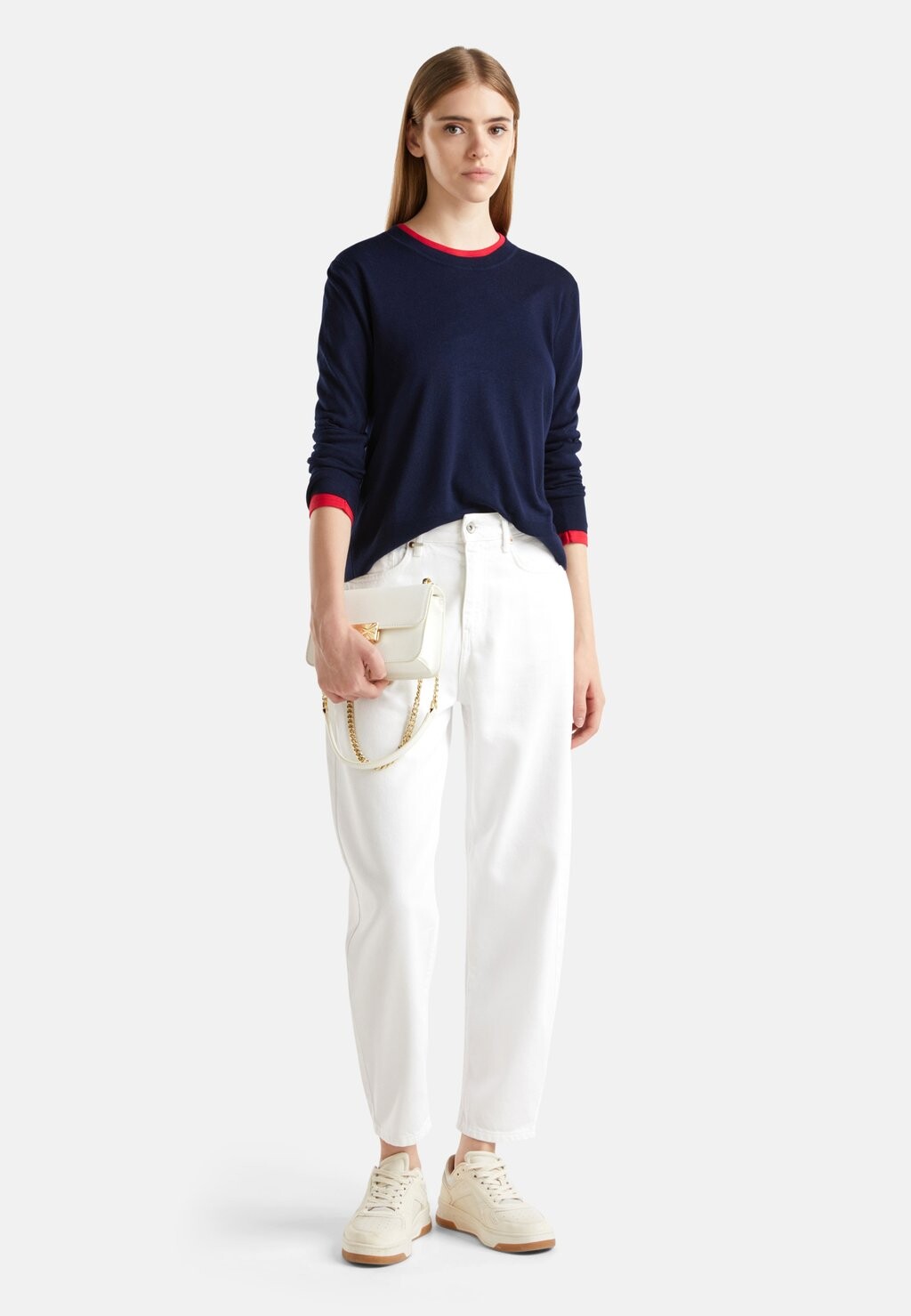 

Топ с длинными рукавами United Colors of Benetton, синий