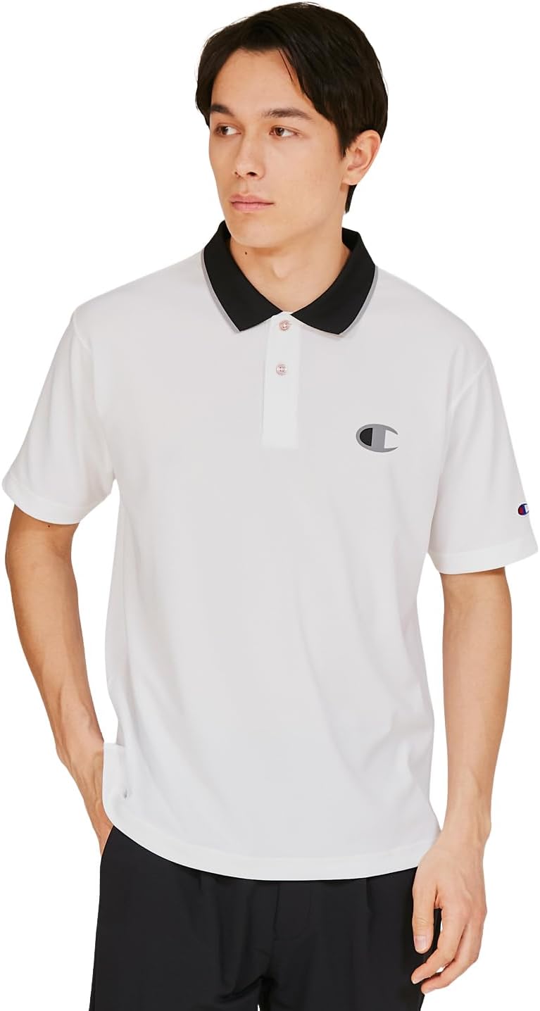 

Мужская поло-рубашка Champion с коротким рукавом, защита от УФ-излучения, быстросохнущая, с логотипом, для гольфа, C3-CG301, белый