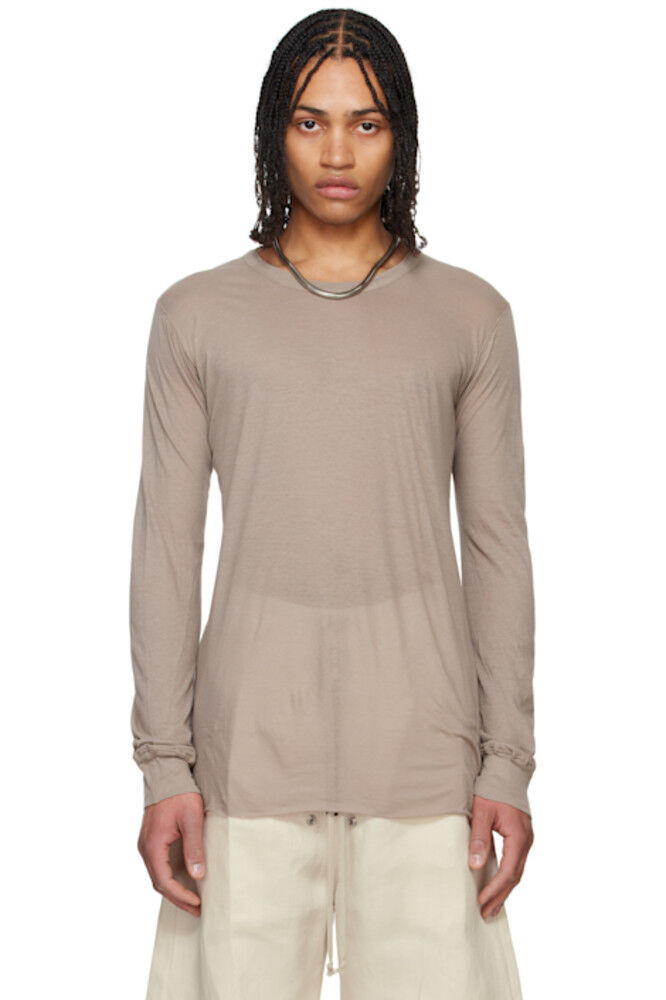 

Футболка Hollywood Basic LS цвета тауп Rick Owens