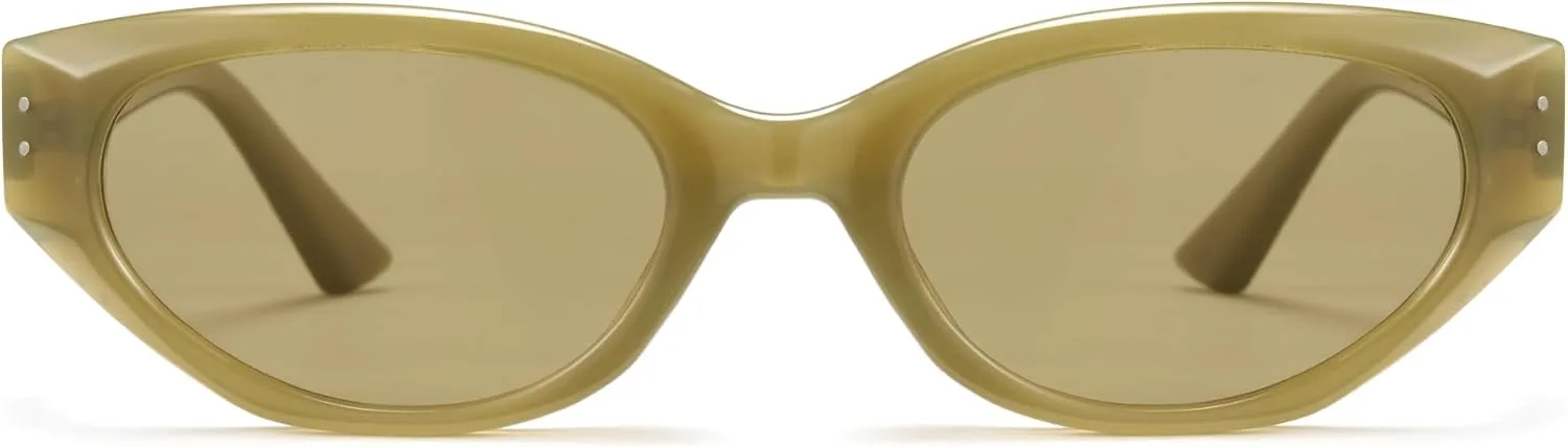 

Женские солнцезащитные очки Cyxus Small Cateye с защитой от УФ-излучения, ультралегкая оправа из поликарбоната, модель 1147, 1147 - Green Frame - Green Lens