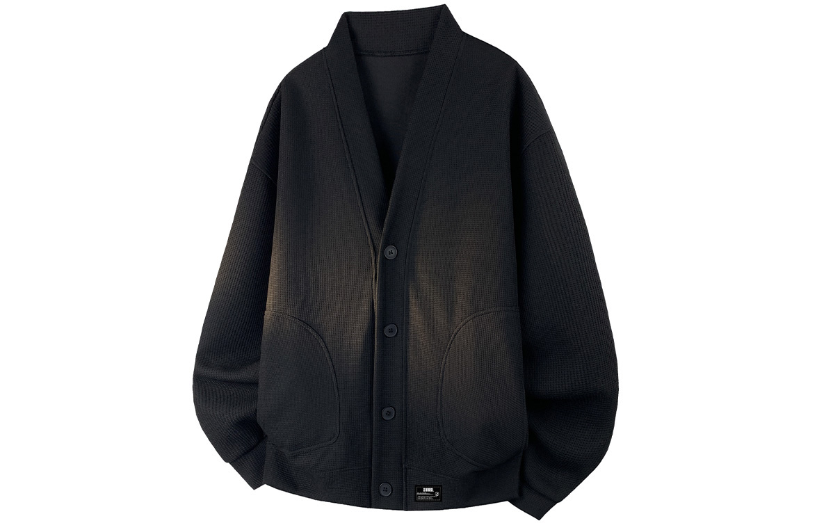 

Кардиган утолщенный с V-образным вырезом унисекс ZIAREL, черный