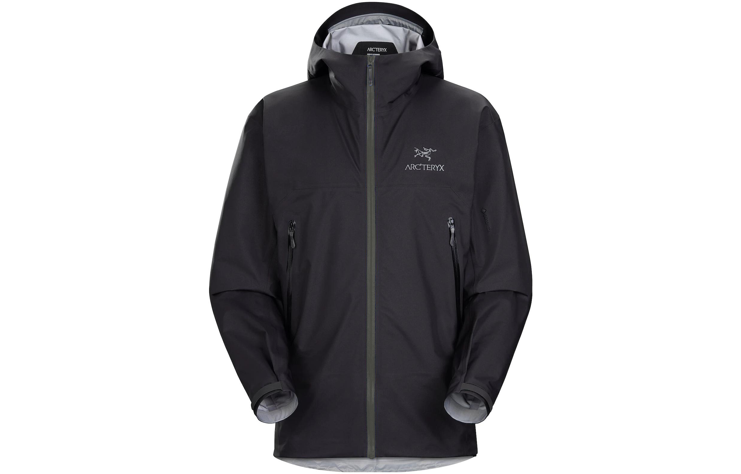 

Arcteryx Ветровка мужская для походов на открытом воздухе водонепроницаемая ветрозащитная дышащая, Black-Dark Olive Green