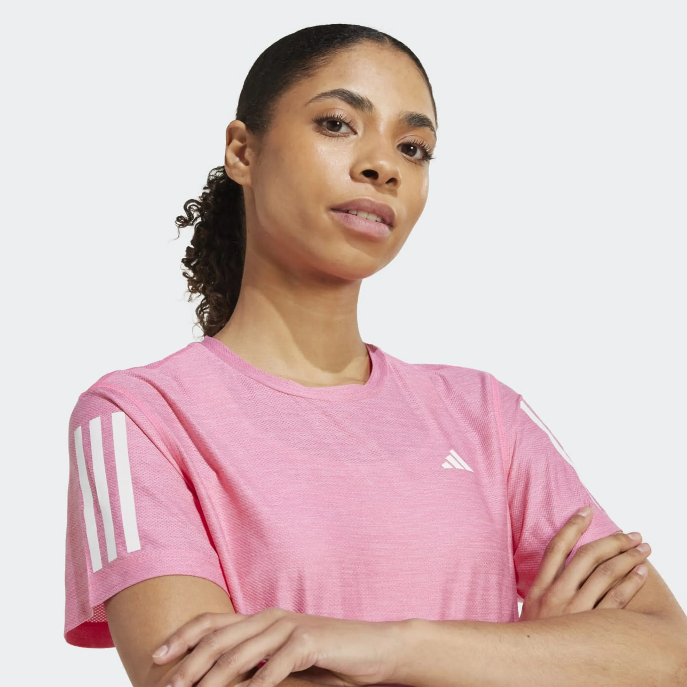 Женская футболка Own The Run Adidas, розовый — фото 3
