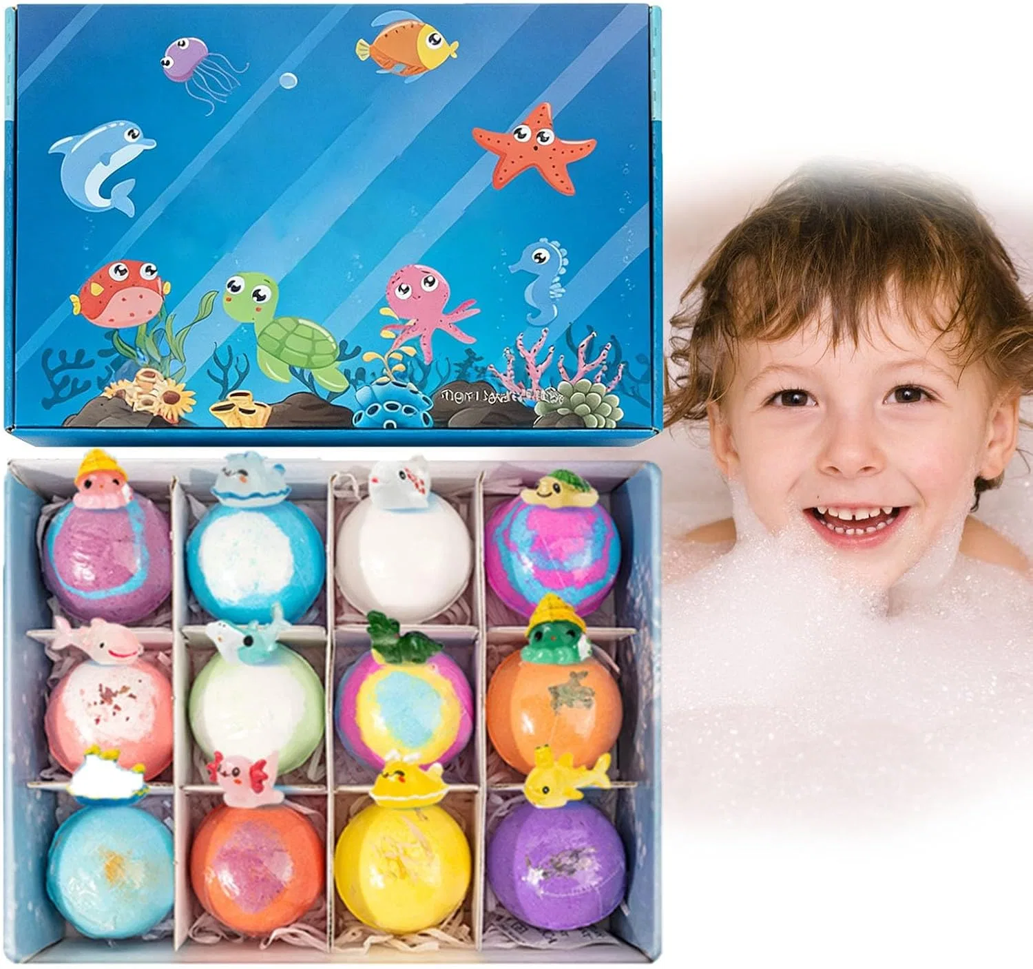 Набор из 12 бомбочек для ванны Ocean Toy с сюрпризом Generisch, Blue