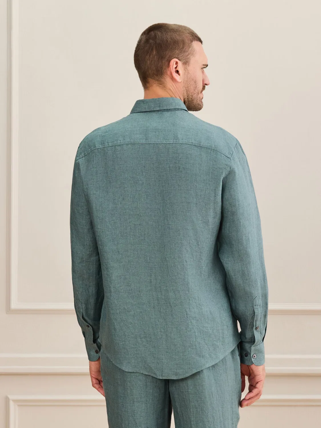 Рубашка Next Regular fit Button Up Shirt Signature в бирюзовом цвете — фото 3