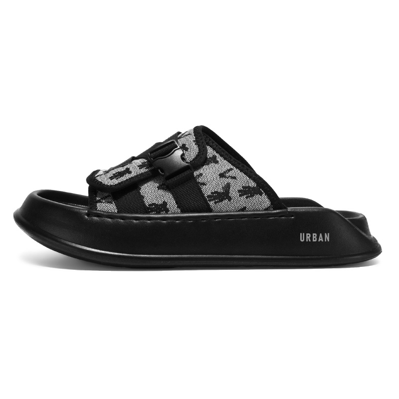 

URBAN AUTHENTIC Тапочки-слайды EVA Shock Absorbers, мужские, черные