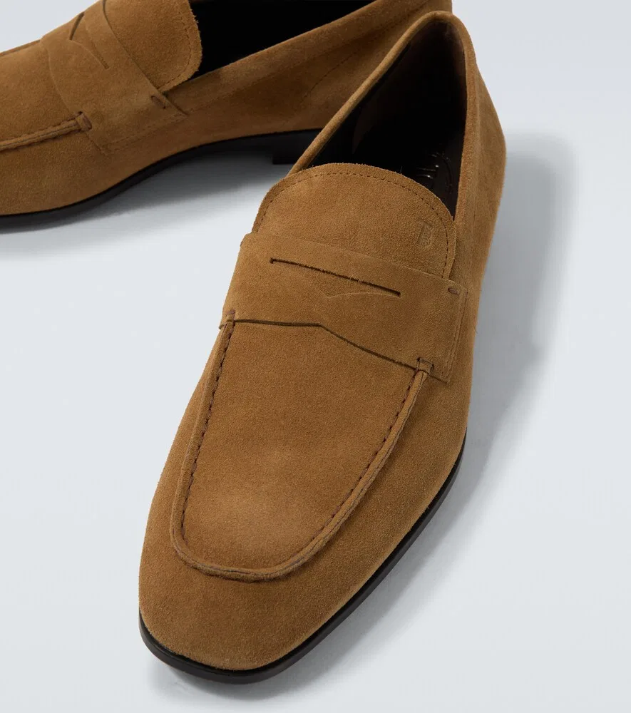 Замшевые лоферы Tod's, коричневый — фото 3