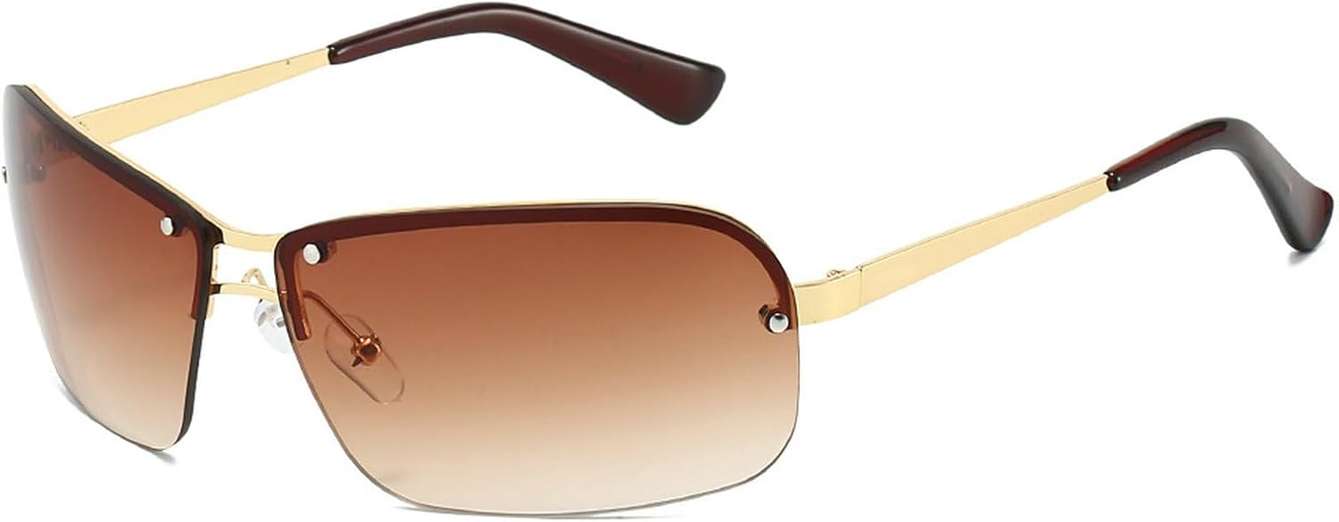 

Женские солнцезащитные очки в стиле панк «кошачий глаз» в стиле Y2K, роскошные, в маленькой прямоугольной оправе, для активного отдыха, с защитой от УФ-излучения UV400 mincl, Brown