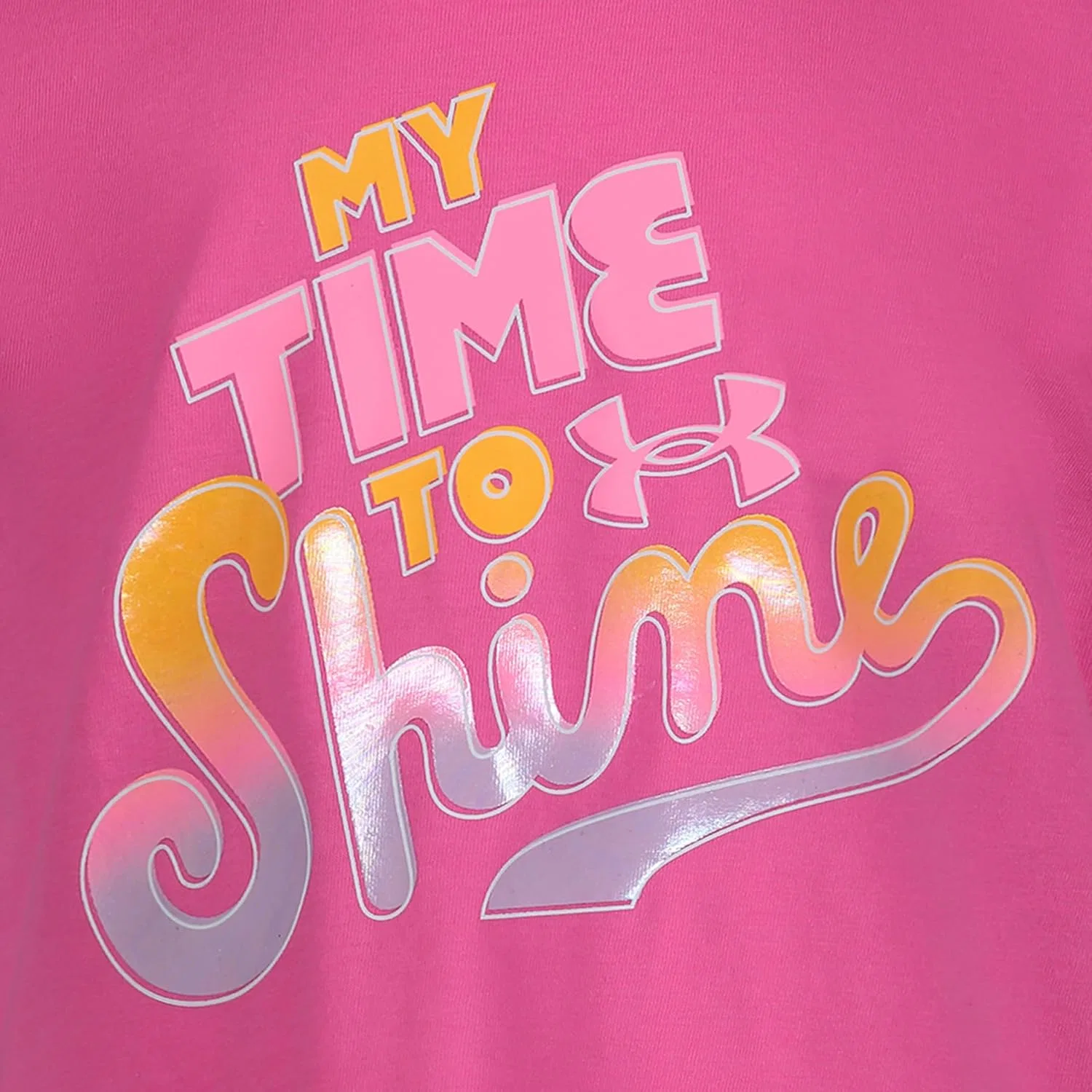 Футболка детская Under Armour, девичья, цвет Rebel Pink - Shine — фото 2