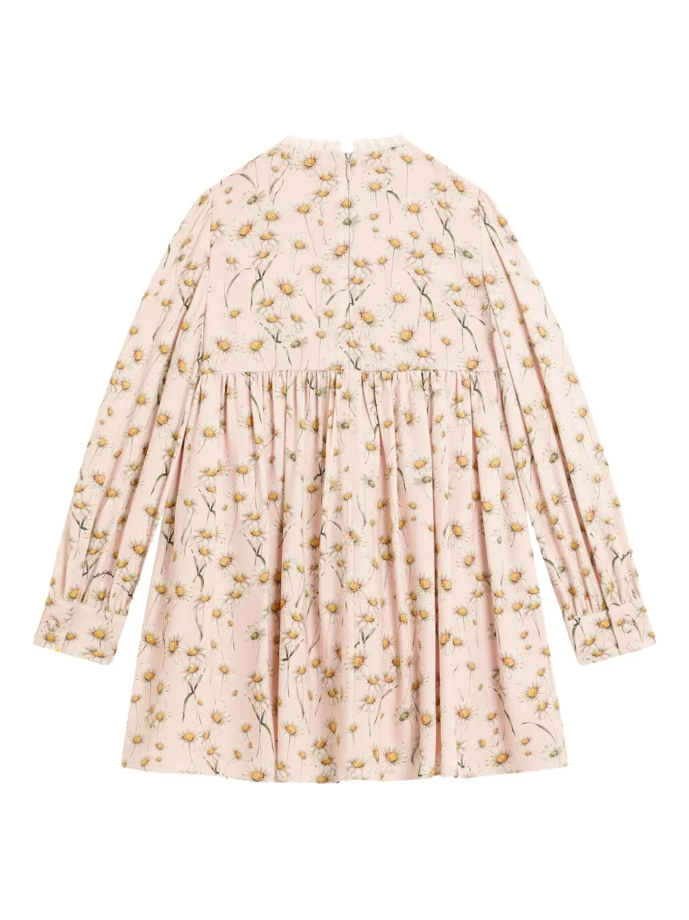 Платье с кружевом и цветочным принтом Dolce & Gabbana Kids, нейтральный — фото 2