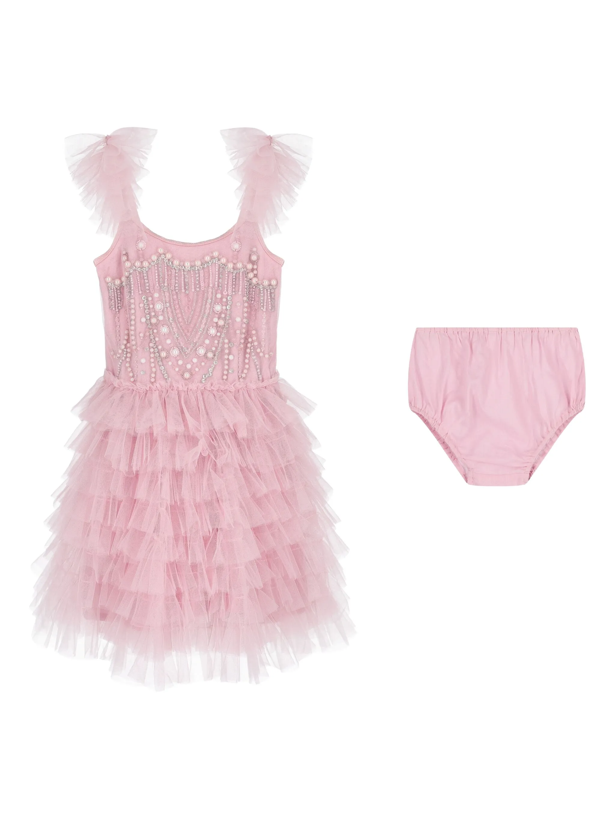 Комплект из платья и блумеров с оборками Tutu Du Monde, розовый — фото 4