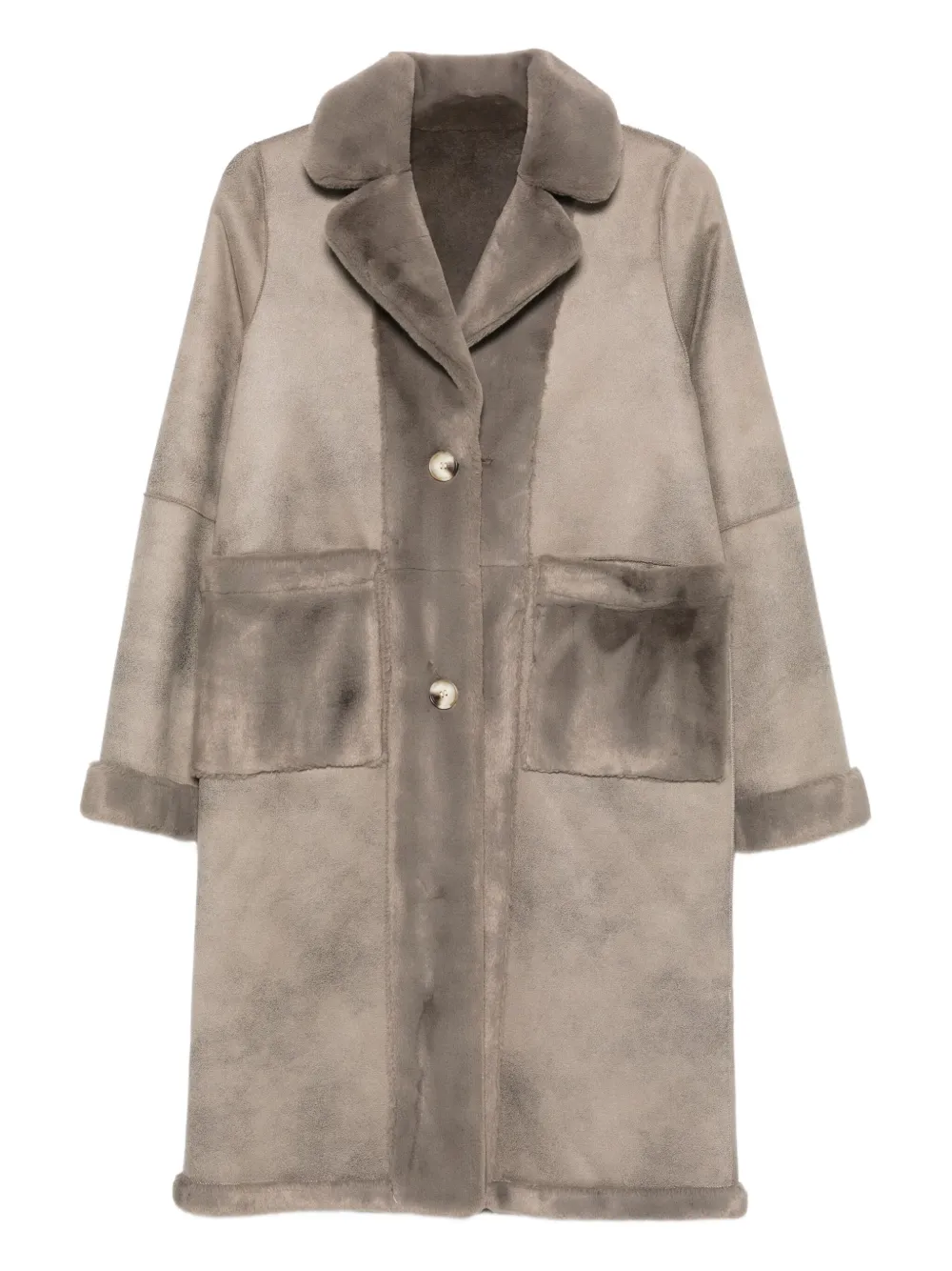 

Двустороннее пальто с накладным карманом Betta Corradi, серый