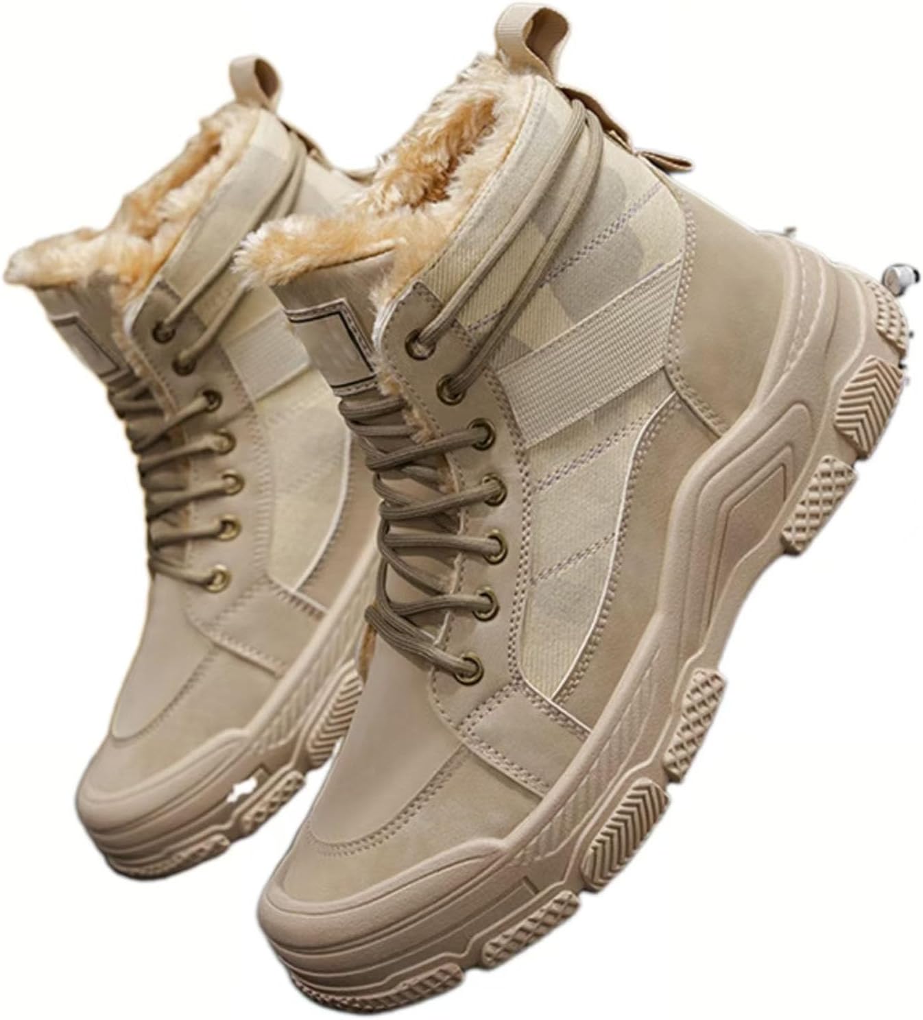 

Мужские ботинки для походов и работы, зимние снегоступы с противоскользящей подошвой, удобные теплые ботинки для активного отдыха на свежем воздухе Generic, хаки