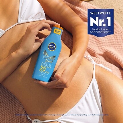 Nivea Солнцезащитный лосьон для лица Sun Summer Complexion Spf 20 200 мл — фото 3