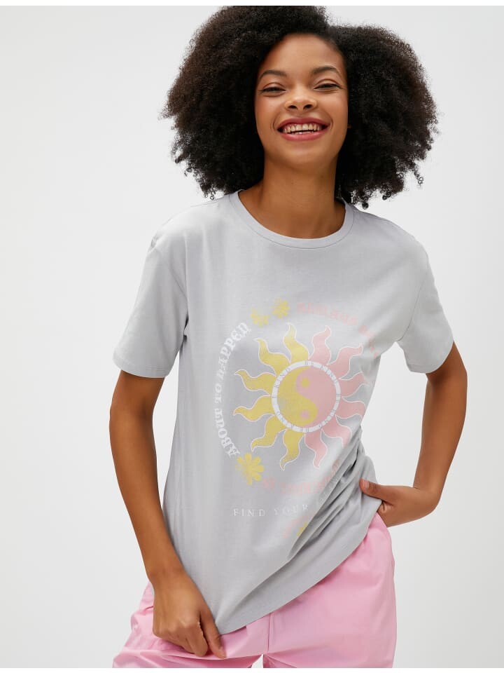 

Футболка KOTON T shirt, серый