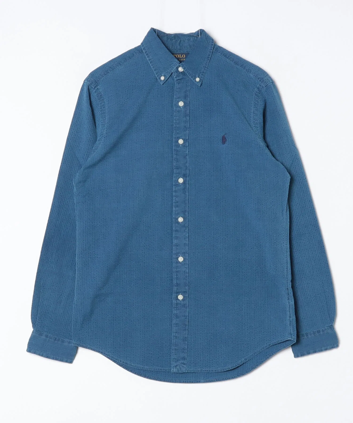 Мужская рубашка POLO RALPH LAUREN Классический крой из сирсакера — фото 4