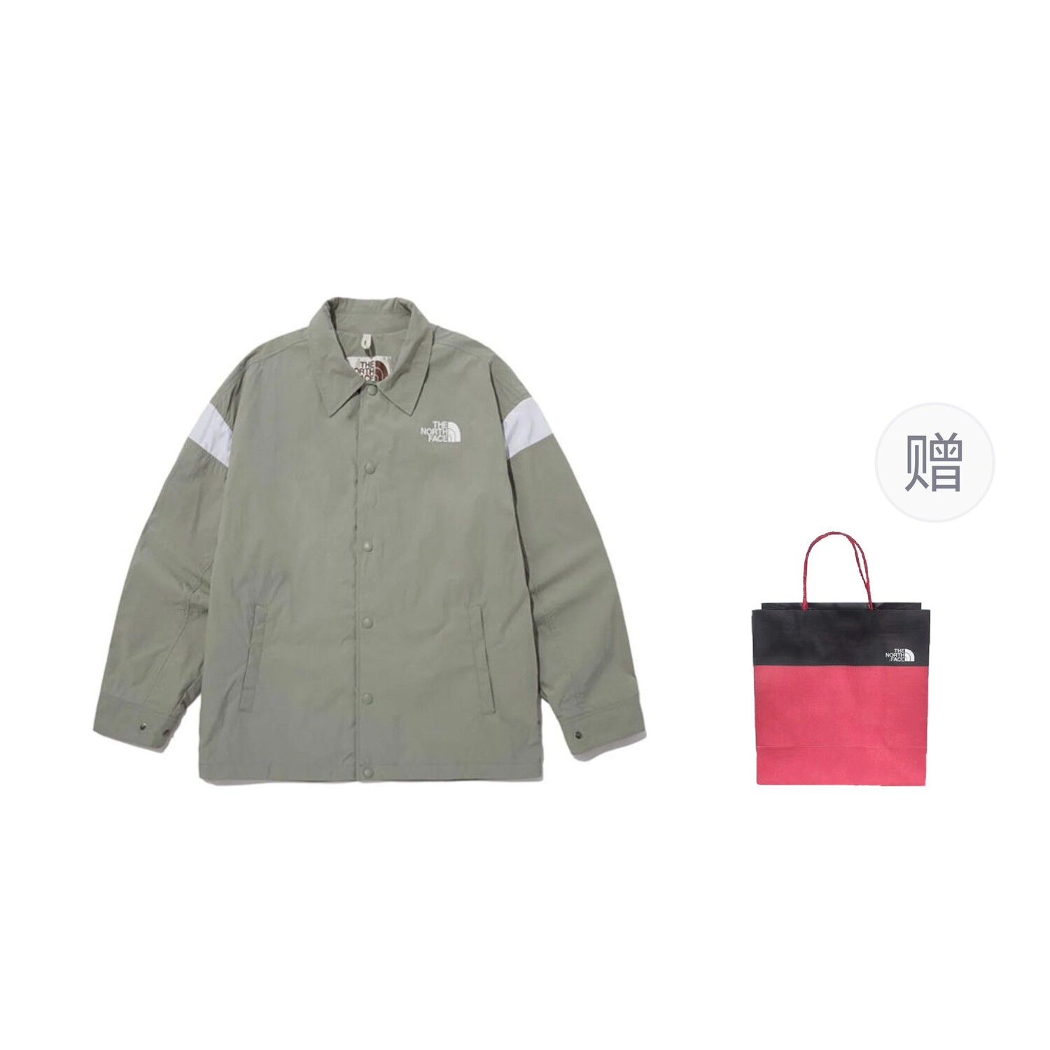 

Куртка унисекс зеленый подарочная сумка в комплекте The North Face