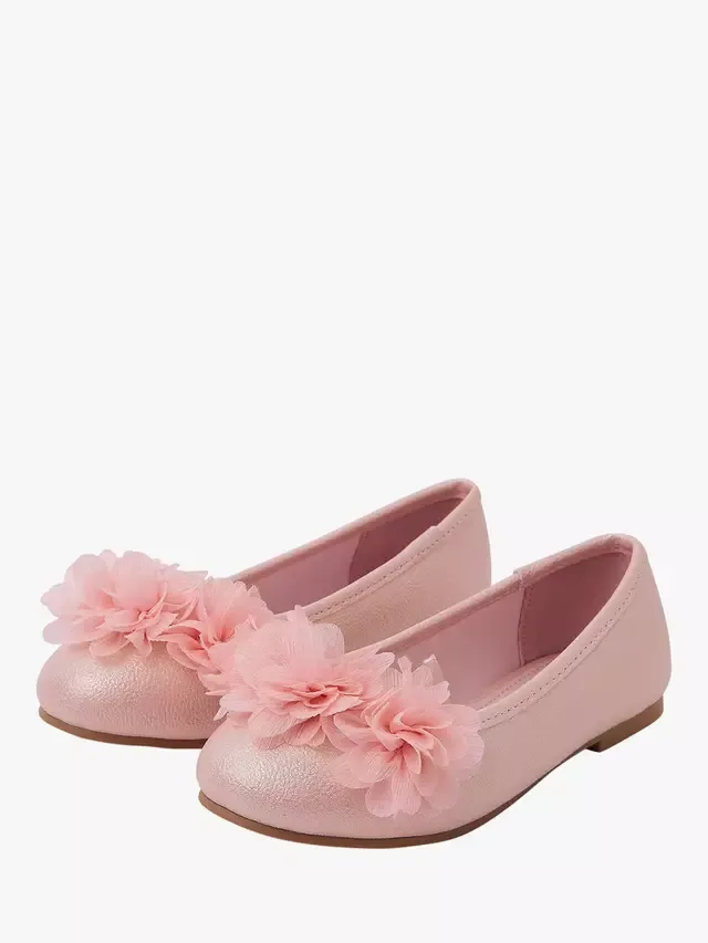 Детские балетки с разноцветным цветочным принтом, розовые Angels by Accessorize — фото 2