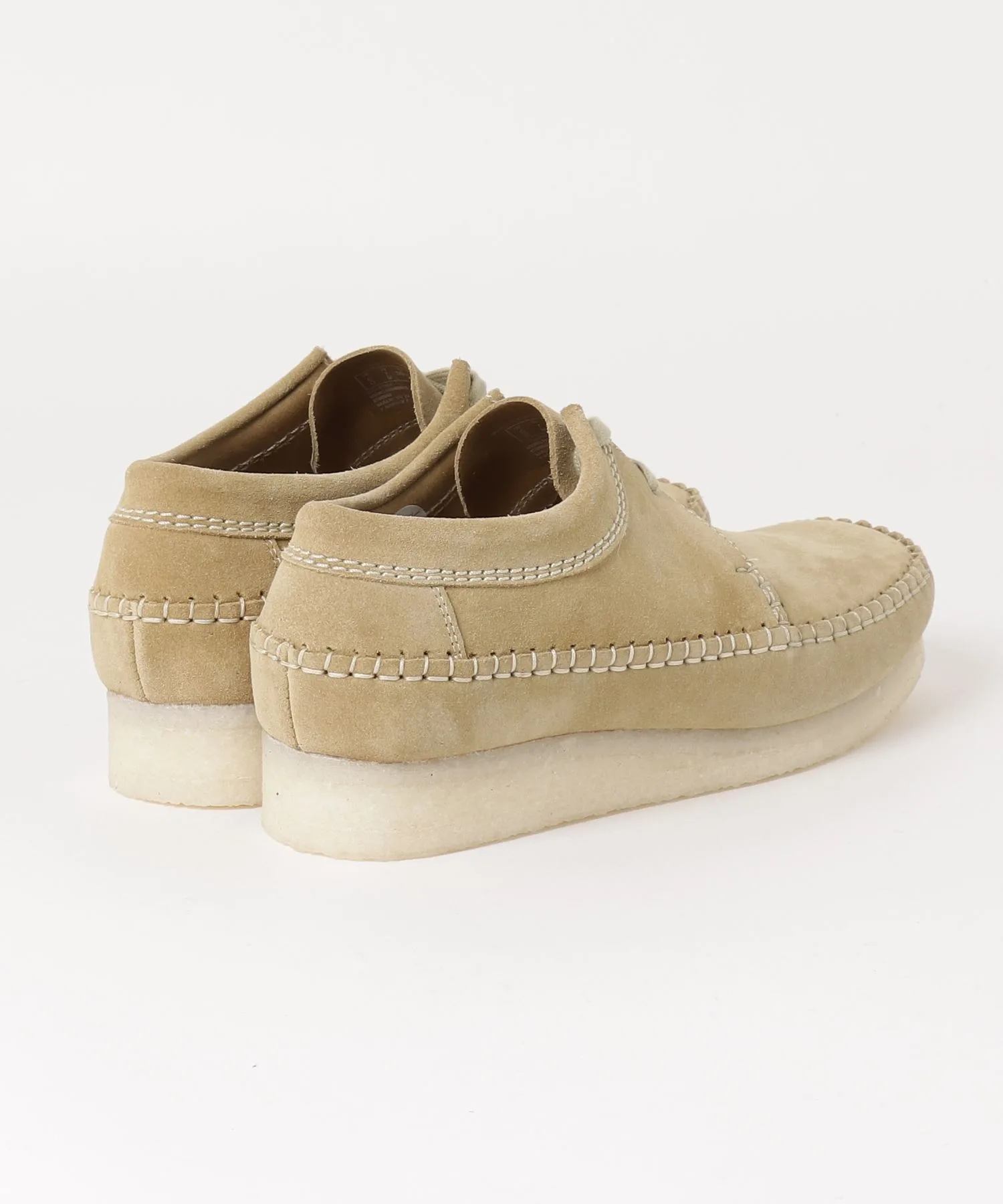 Мужские мокасины из натуральной кожи Weaver Clarks бежевые — фото 2