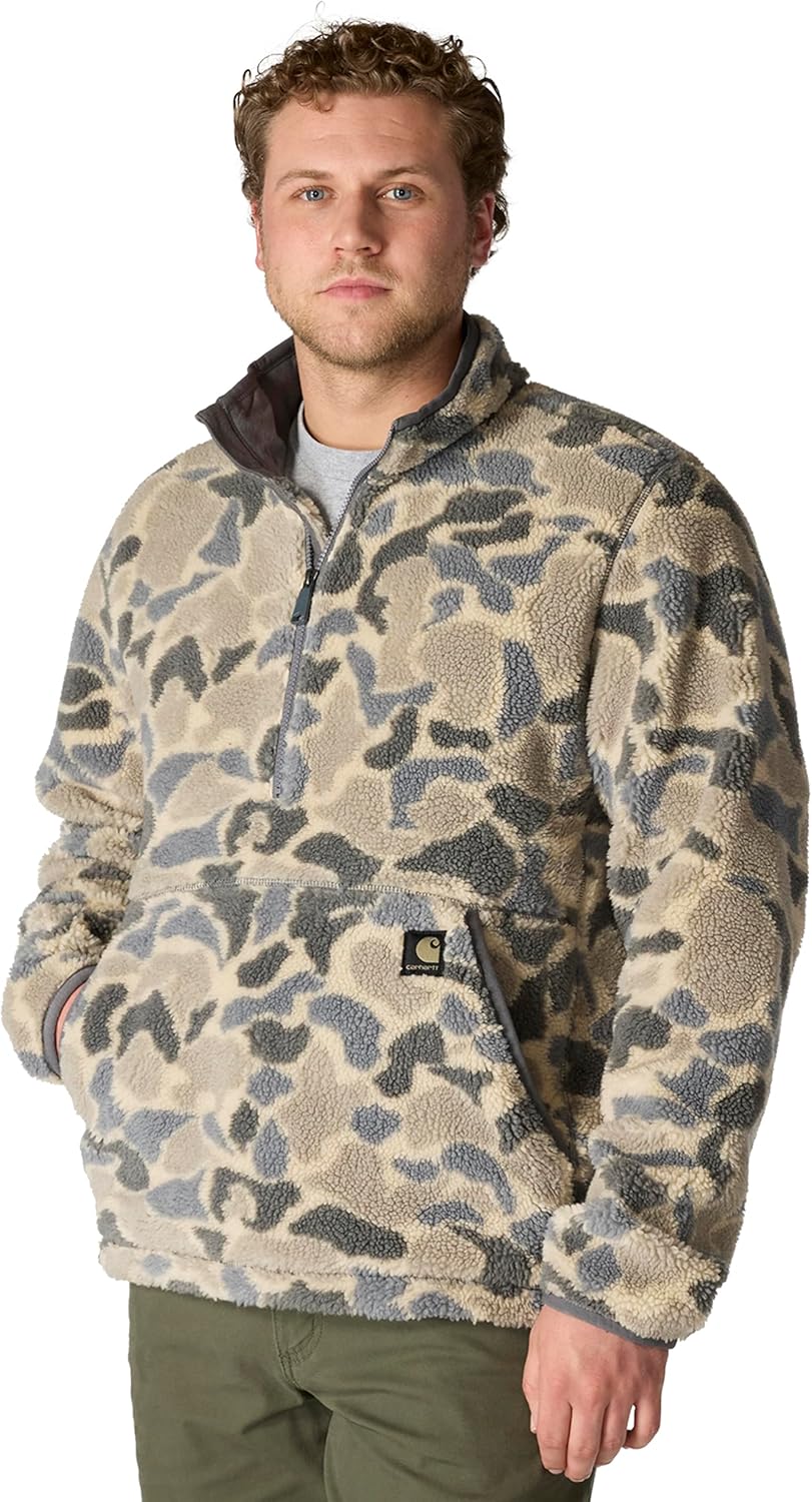 

Carhartt мужская свободная флисовая толстовка, Khaki Vintage Camo