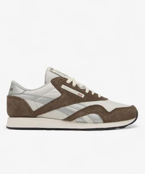Мужские кроссовки Reebok CLASSIC NYLON с сеткой и сукном серые