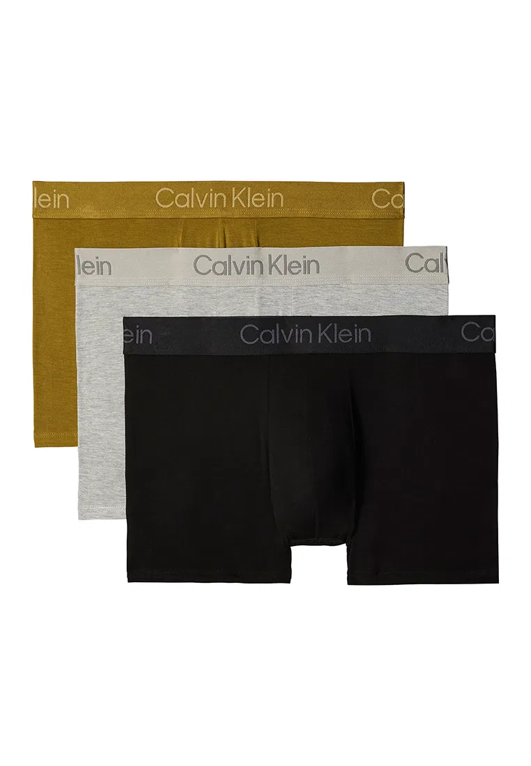 Трусы, 3 штуки, Ultra Soft, Calvin Klein, черный/серый