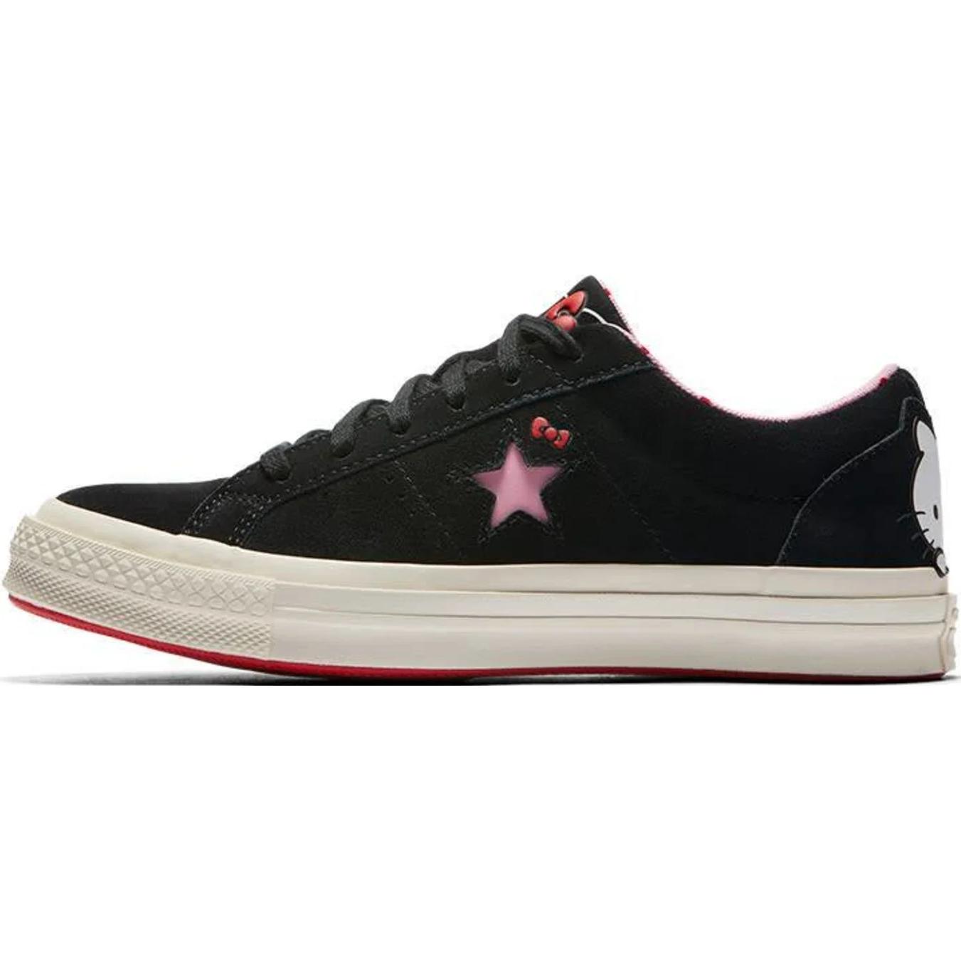 

Converse Hello Kitty x One Star Series лоу-топ детские скейтбординг кроссовки Black Kids'