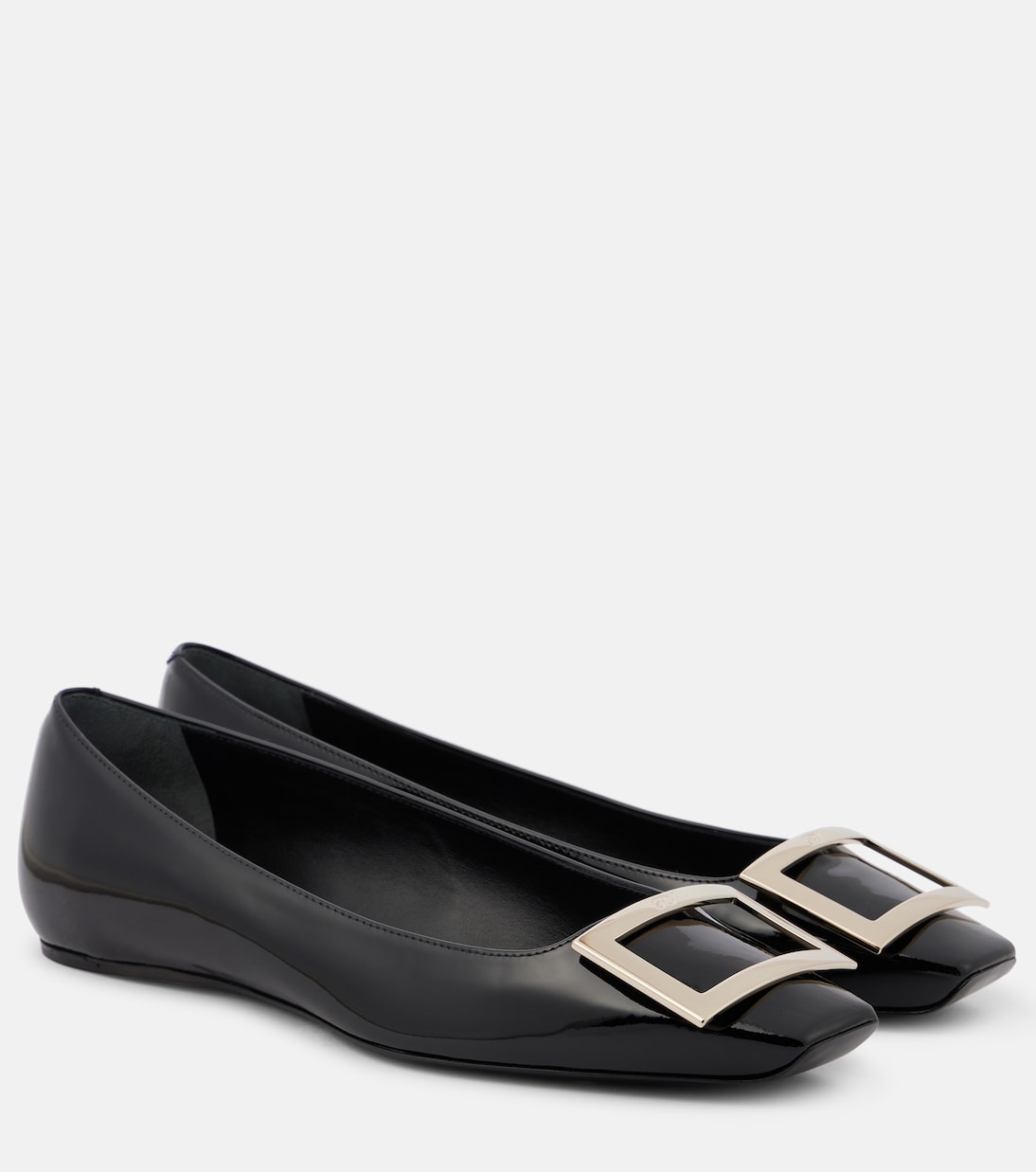 Балетки Trompette из лаковой кожи Roger Vivier, черный